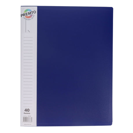 ■ Premto - A4 40 Pocket Display Book - Admiral Blue by Premto on Schoolbooks.ie