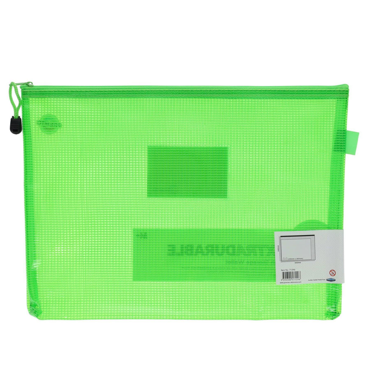 Premto - A4+ Extra Durable Mesh Wallet - Caterpillar Green by Premto on Schoolbooks.ie
