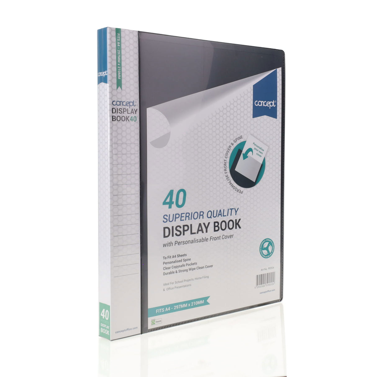 Concept - 40 Pocket Display Book - A4 - Black by Concept on Schoolbooks.ie