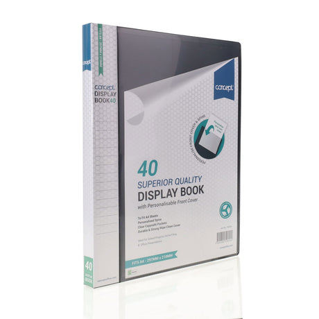 Concept - 40 Pocket Display Book - A4 - Black by Concept on Schoolbooks.ie