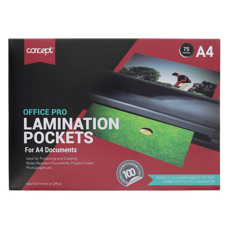 Concept - A4 Laminating Pouches - Pack of 100 by Concept on Schoolbooks.ie