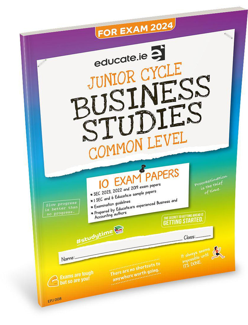 Educate.ie - Exam Papers - Junior Cycle - Business Studies - Common Level - Exam 2024 by Educate.ie on Schoolbooks.ie
