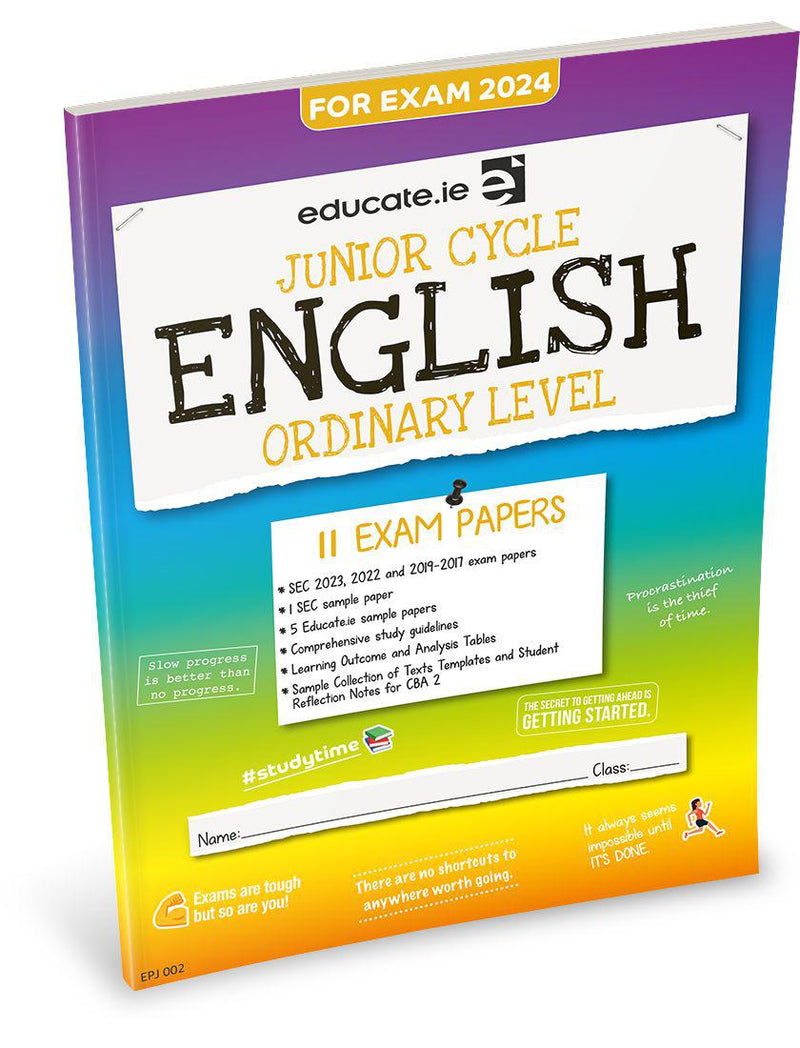 Educate.ie - Exam Papers - Junior Cycle - English - Ordinary Level - Exam 2024 by Educate.ie on Schoolbooks.ie