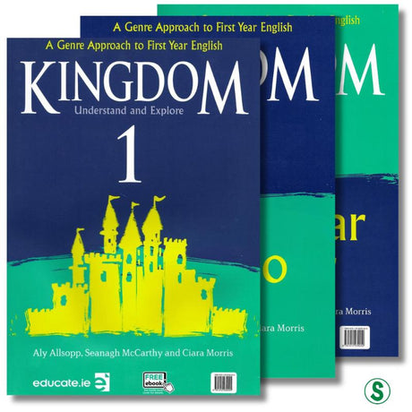 ■ Kingdom 1 - Junior Cycle English - Textbook & Combined Portfolio & Grammar Primer Book Set - 1st / Old Edition (2018) by Educate.ie on Schoolbooks.ie