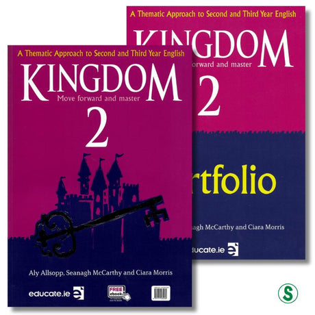 ■ Kingdom 2 - Junior Cycle English - Textbook & Combined Portfolio & Grammar Primer Book Set - 1st / Old Edition (2018) by Educate.ie on Schoolbooks.ie