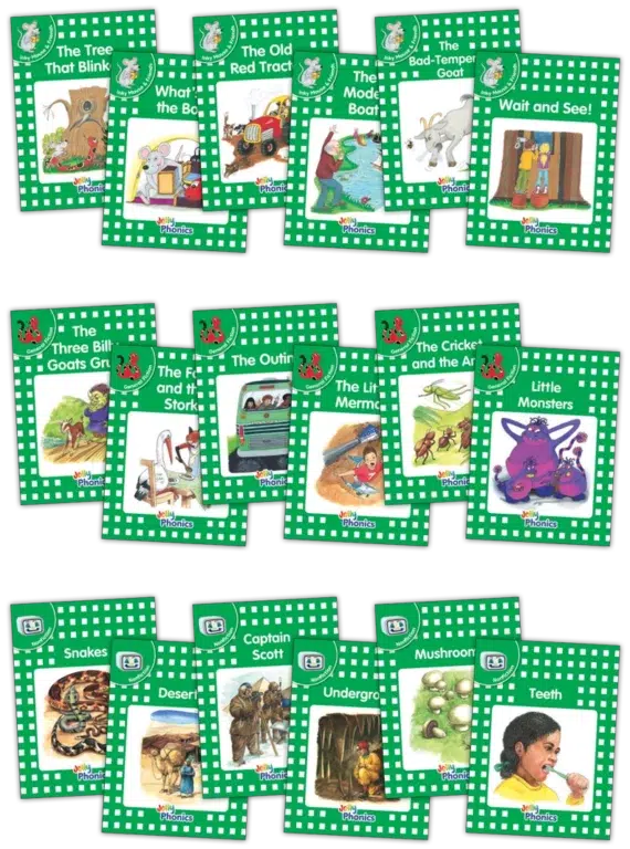 Jolly Phonics Readers - Green Level - Complete Set Of 18 Books by Jolly Learning Ltd on Schoolbooks.ie