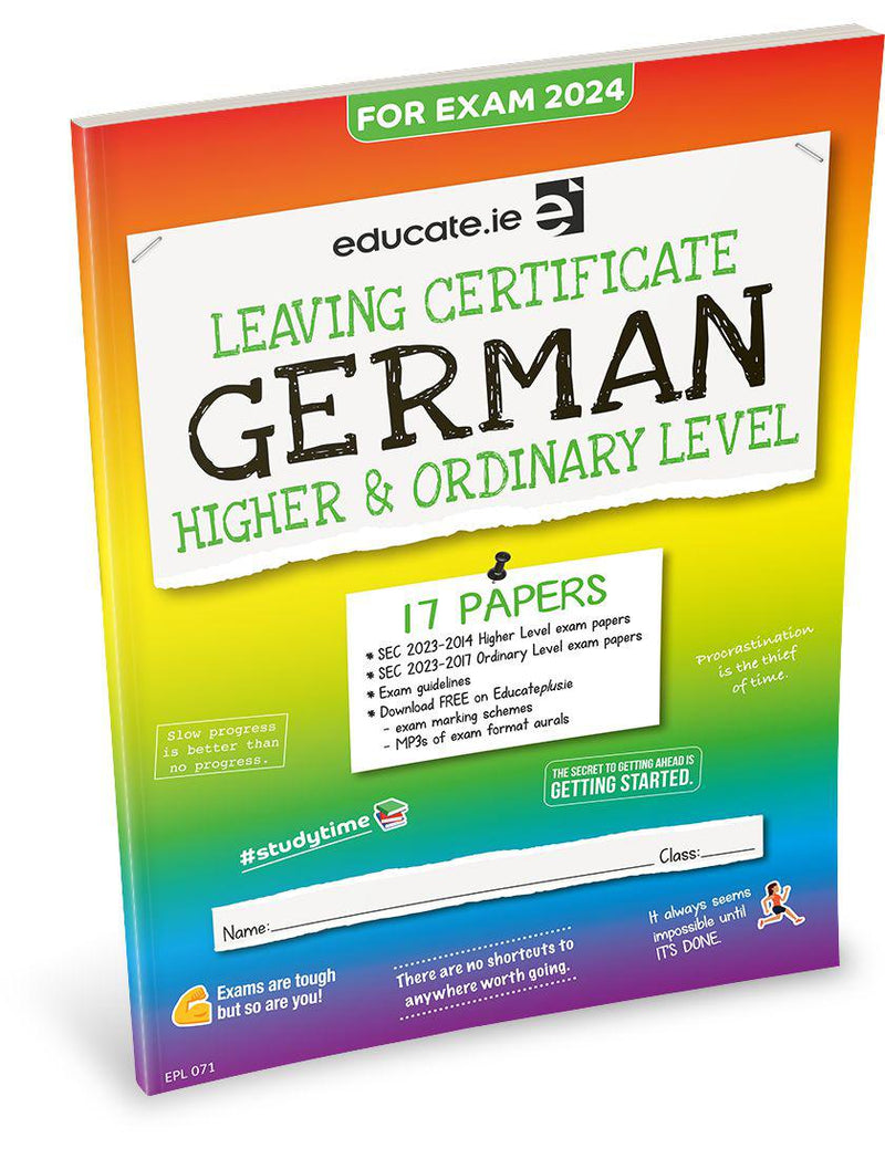 Educate.ie - Exam Papers - Leaving Cert - German - Higher & Ordinary Level - Exam 2024 by Educate.ie on Schoolbooks.ie