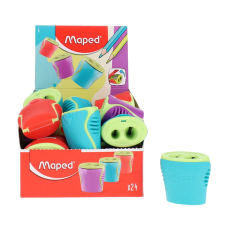Maped - Twin Hole Pencil Sharpener with bin by Maped on Schoolbooks.ie