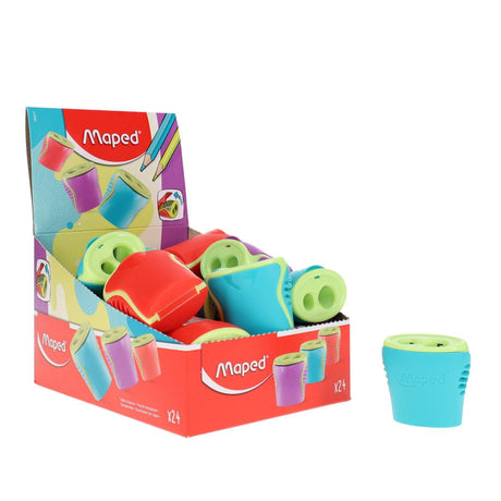 Maped - Twin Hole Pencil Sharpener with bin by Maped on Schoolbooks.ie
