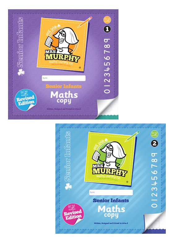 Mrs Murphy's Maths Copies - Pack of 2 - Senior Infants - 2nd / New Edition (2024) by Edco on Schoolbooks.ie
