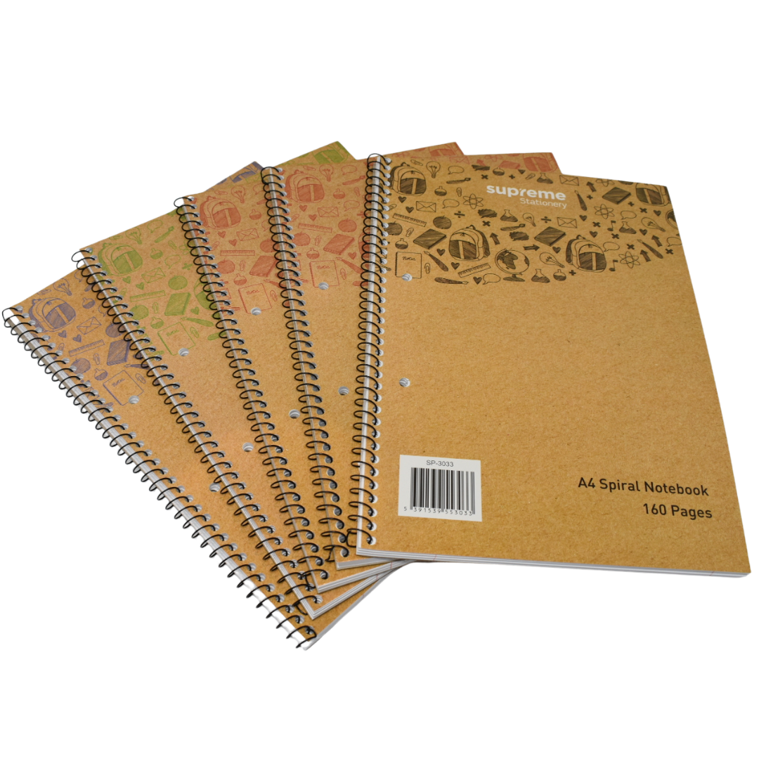 Supreme Stationery - A4 Spiral Notebook - 160 Page