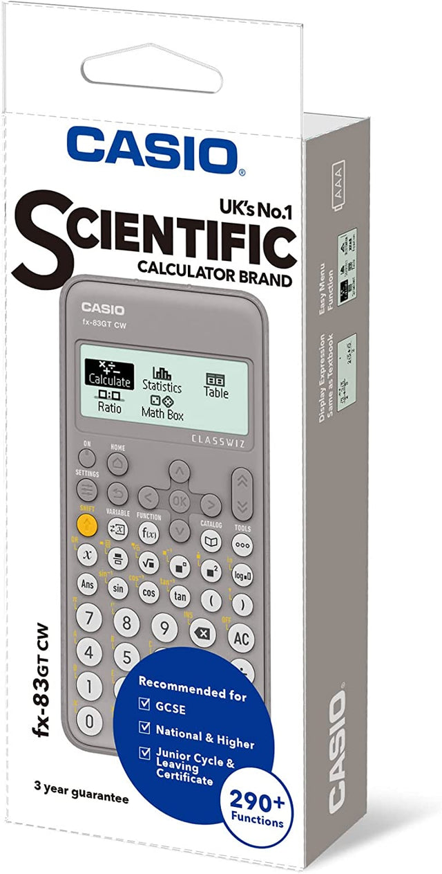 Casio fx-83GTCW Scientific Calculator Classwiz Grey
