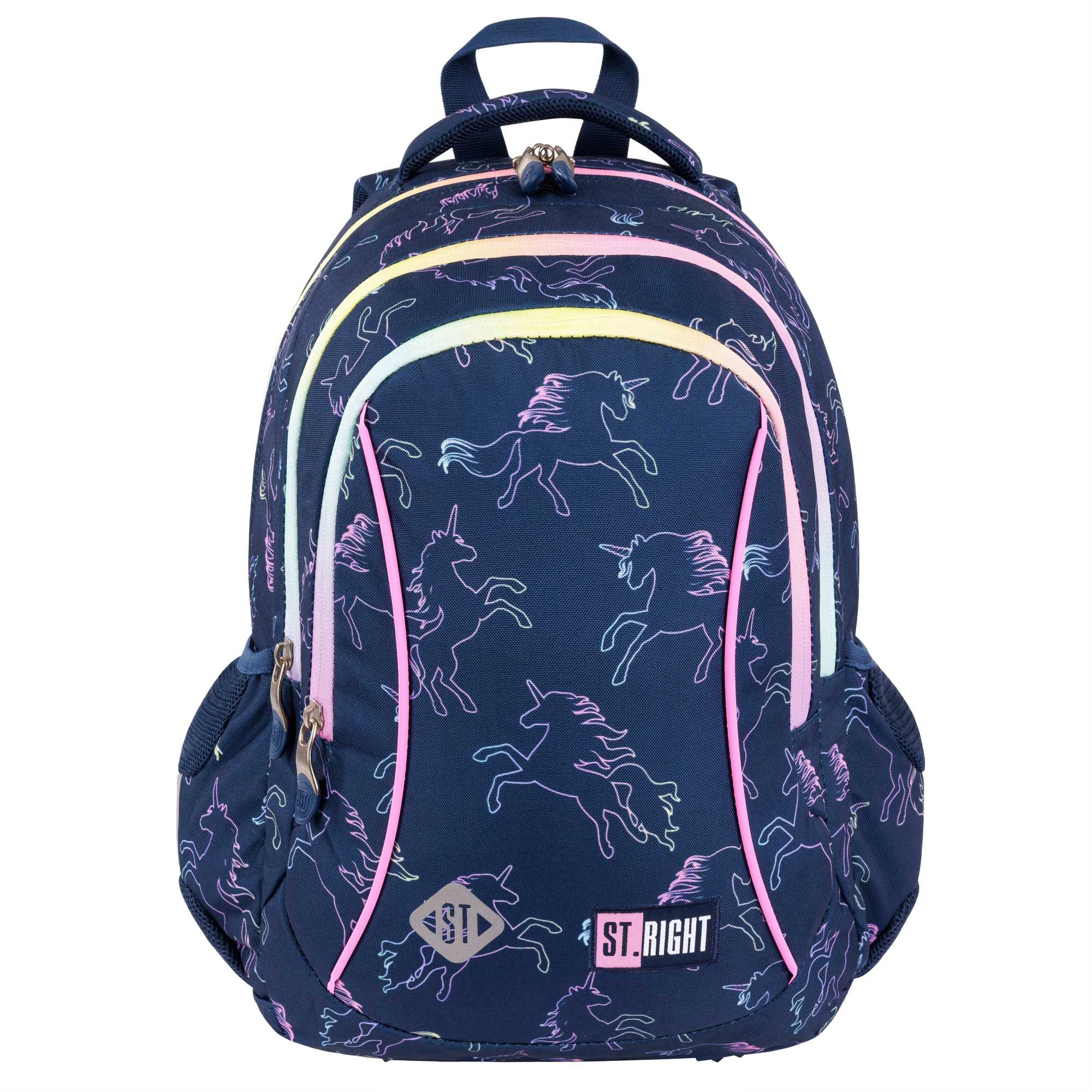 St.Right Dream Unicorn 3 Compartment Backpack Schoolbooks.ie