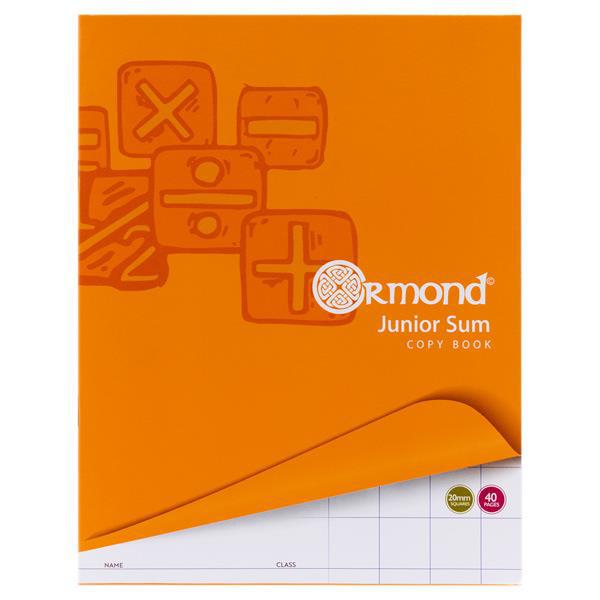 Junior Sum Copy 2cm Square - 40 Page – Schoolbooks.ie