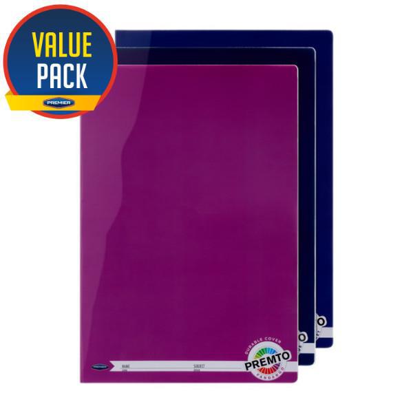 Premto - Packet of 3 x A4 160 page Manuscript Book Durable Cover by Premtone on Schoolbooks.ie