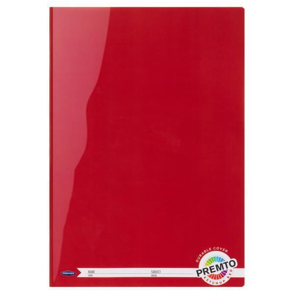 Premto A4 Durable Cover 120 page Manuscript Book - Ketchup Red by Premto on Schoolbooks.ie