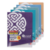 Ormond - Manuscript Book - Durable Cover - A4 - 120 page - Pack of 5 - Asst