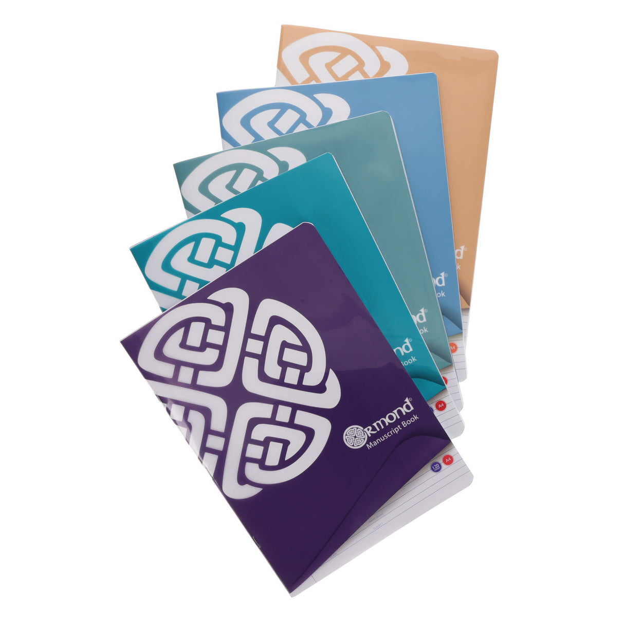 ■ Ormond - Manuscript Book - Durable Cover - A4 - 120 page - Pack of 5 by Ormond on Schoolbooks.ie