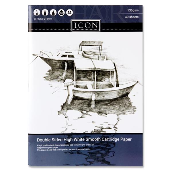Icon - A4 Sketch Pad - 135 gsm - 40 Sheets by Icon on Schoolbooks.ie