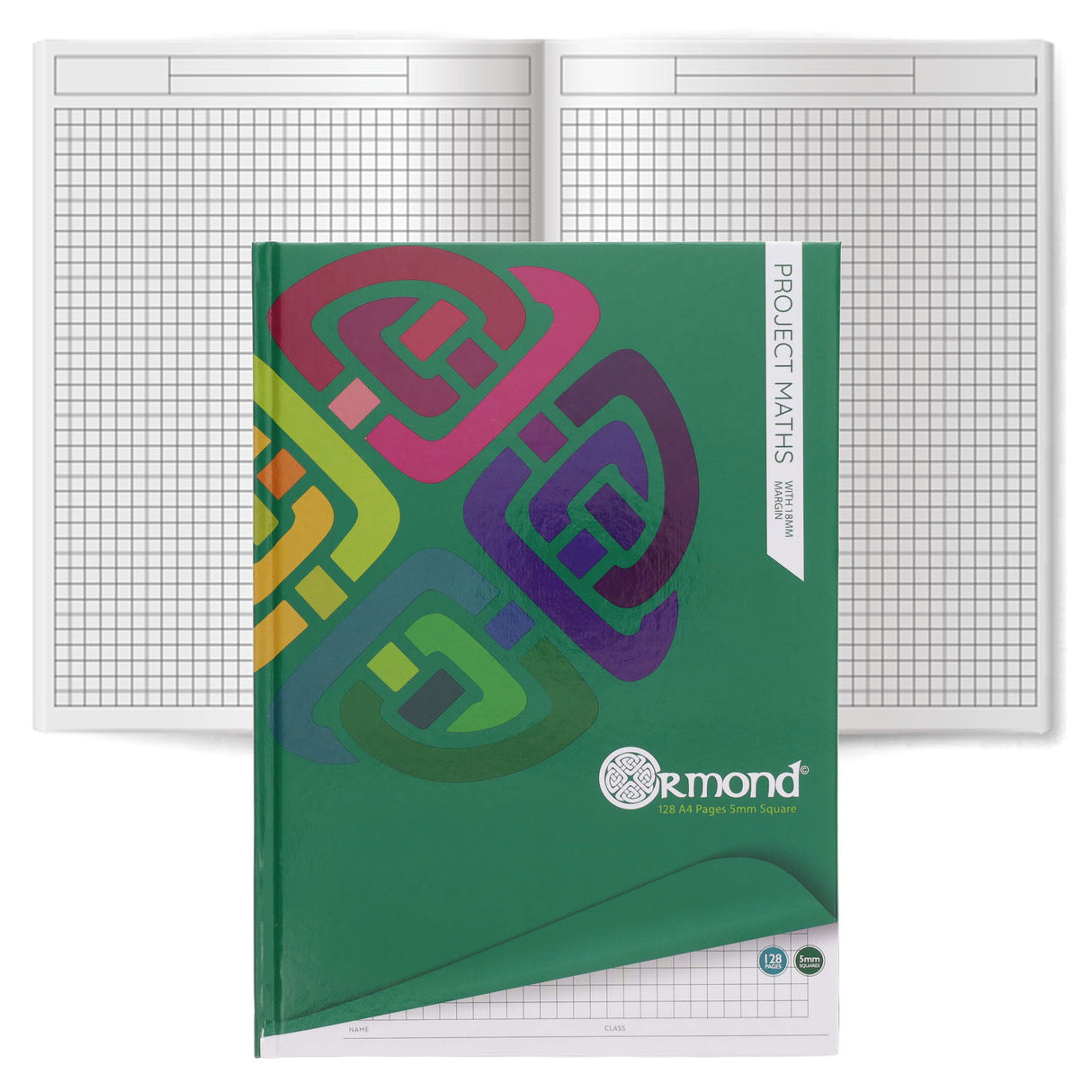 Ormond - Project Maths Book - Hardback - 5mm Square - A4 - 128 Page