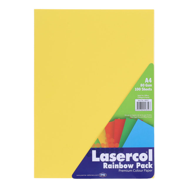 Lasercol - A4 80gsm Activity Paper - 100 Sheets - Rainbow by Lasercol on Schoolbooks.ie