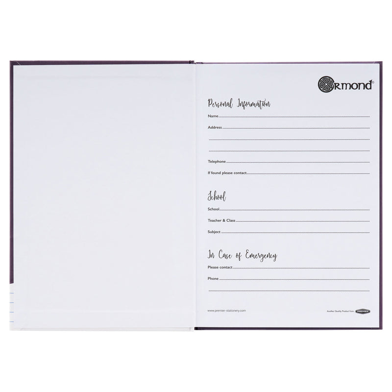 Ormond - A5 Hardcover Notebook - 160 Page by Ormond on Schoolbooks.ie
