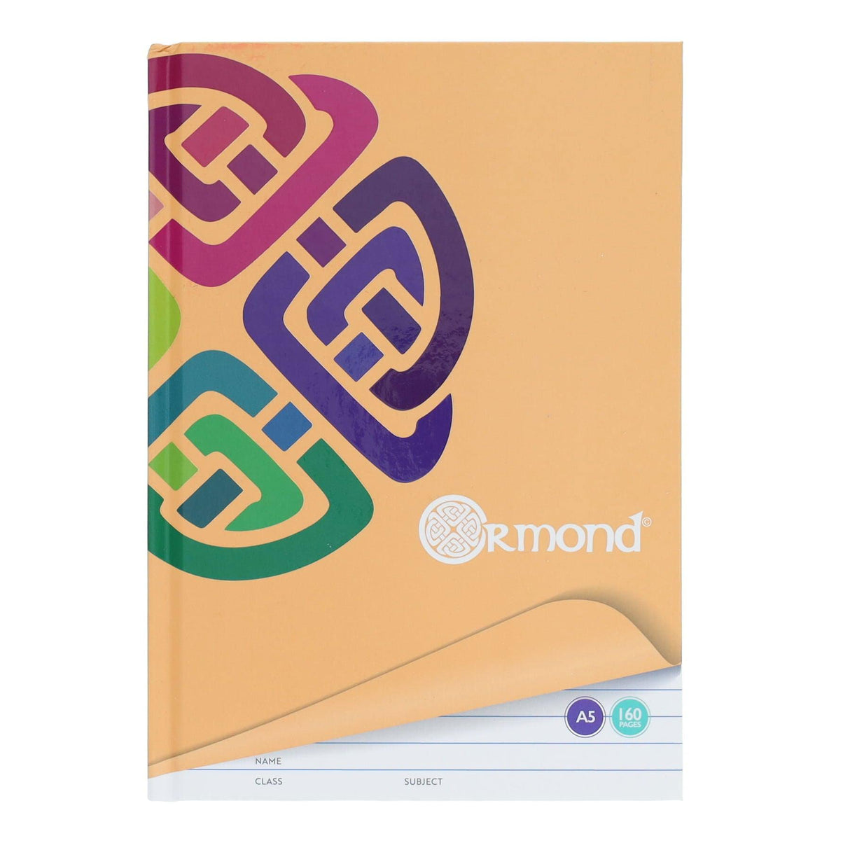 Ormond - A5 160 Page Hardcover Notebooks - Pack of 5 by Ormond on Schoolbooks.ie