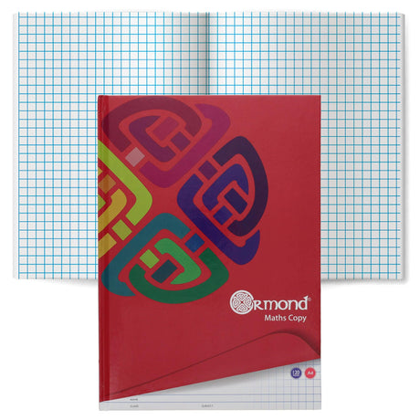 Ormond - A4 - 120 Page - Hardcover - Maths Copy Book by Ormond on Schoolbooks.ie