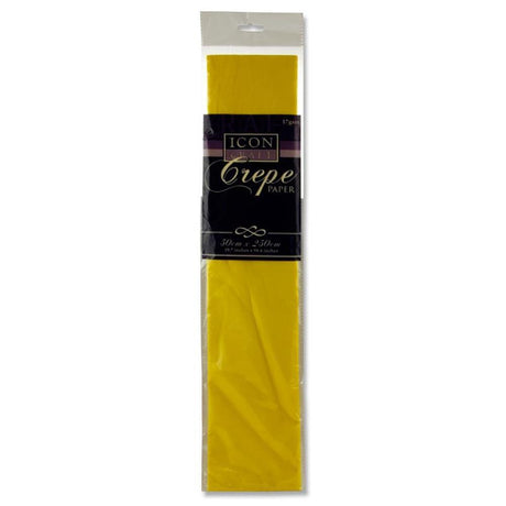 Icon Craft 50x250cm 17gsm Crepe Paper - Daffodil Yellow by Icon on Schoolbooks.ie