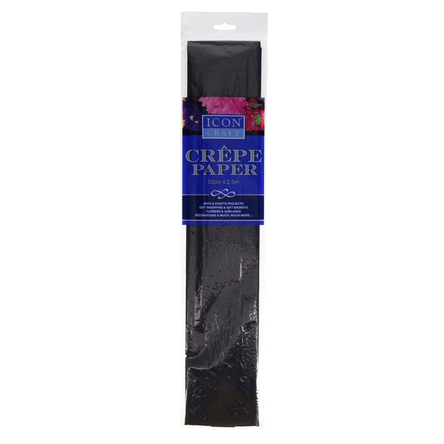 Icon Craft - Crepe Paper - Black by Icon Craft on Schoolbooks.ie