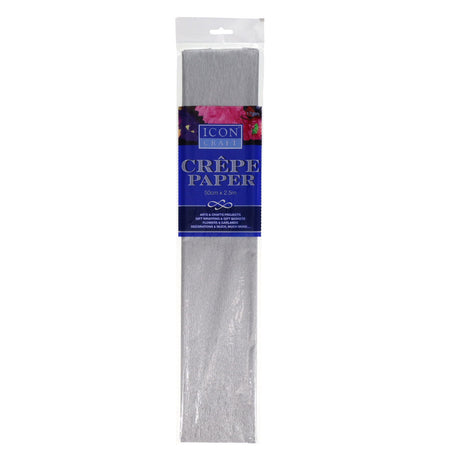 Icon Craft - Crepe Paper - Silver by Icon Craft on Schoolbooks.ie