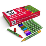 Show-me - Drywipe Markers - Medium Tip - Slim Barrel - Assorted Colours - Box of 50 by Show-me on Schoolbooks.ie