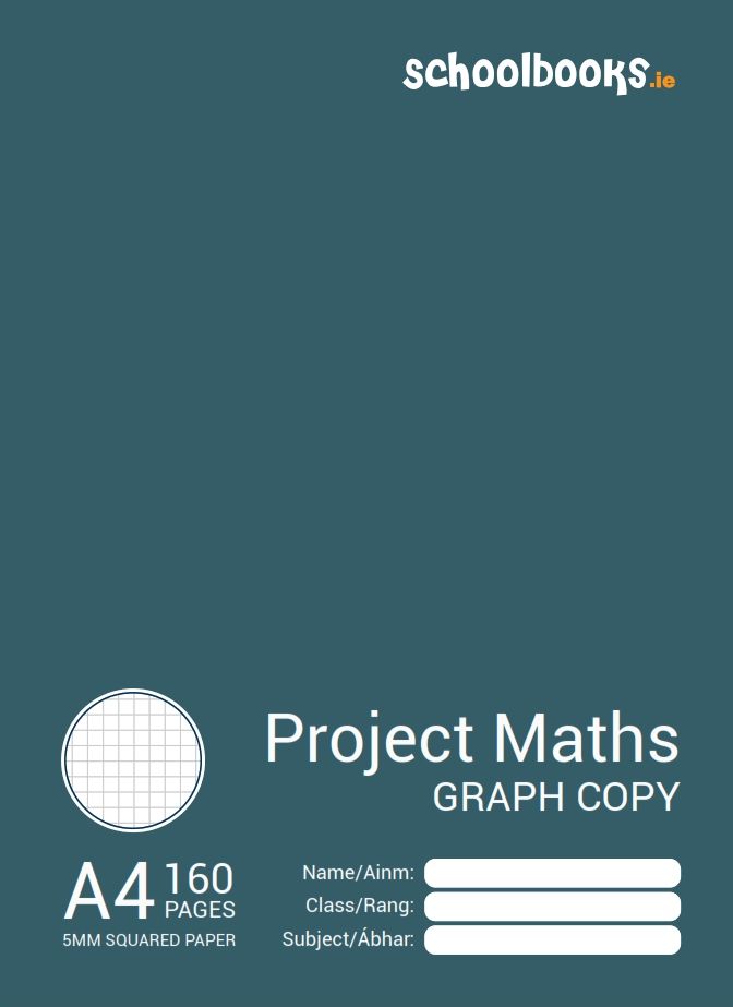 Schoolbooks.ie - A4 Project Maths Graph Copy - 160 Page - 5mm by Schoolbooks.ie on Schoolbooks.ie