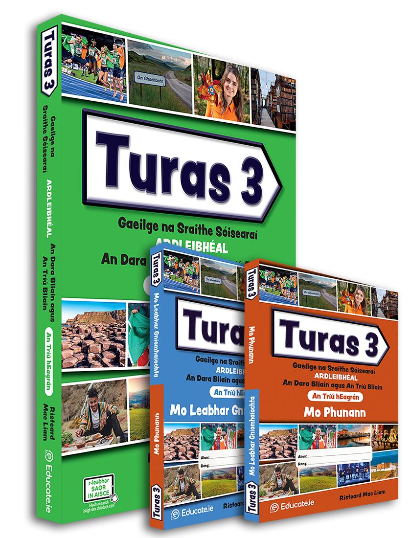 Turas 3 - Textbook + Mo Phunann/Mo Leabhar Gníomhaíochta Pack - New/3rd Edition (2026) by Educate.ie on Schoolbooks.ie