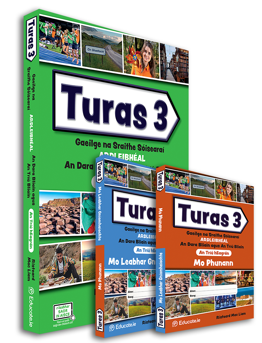 Turas 3 -  Textbook + Mo Phunann/Mo Leabhar Gníomhaíochta Pack - New/3rd Edition (2026)