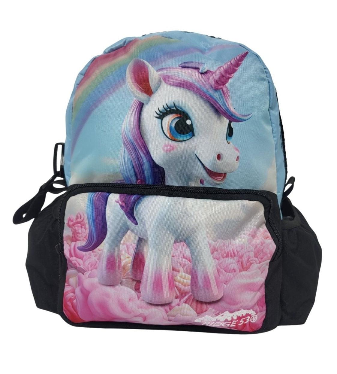 Ridge 53 Big Zip Backpack Unicorn Schoolbooks.ie