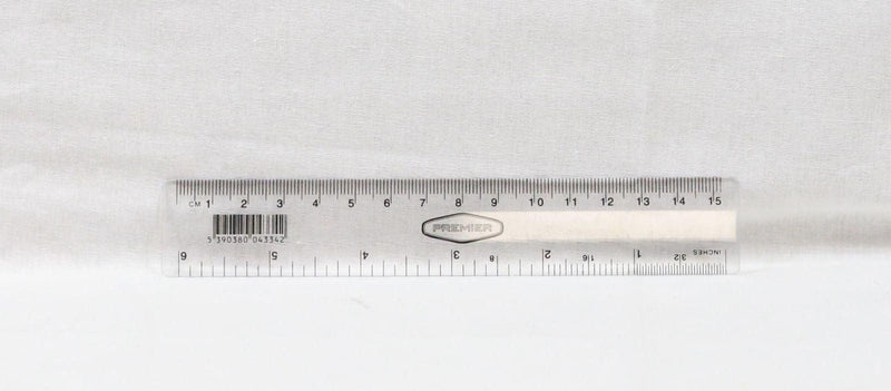 6''/15cm Clear Plastic Ruler by Premier Stationery on Schoolbooks.ie