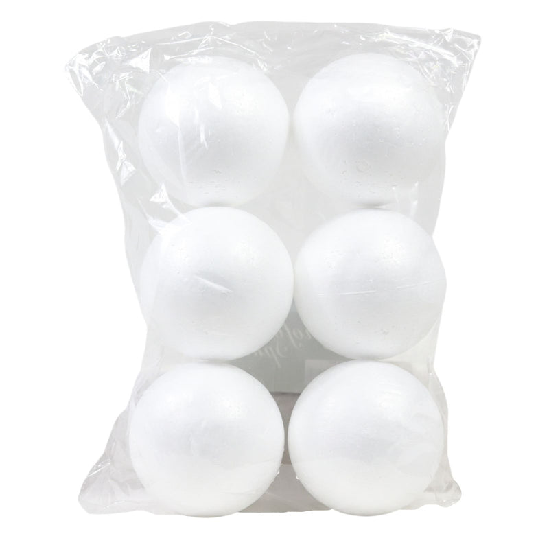 Pack of 6 Styrofoam Spheres - 120mm by Icon on Schoolbooks.ie