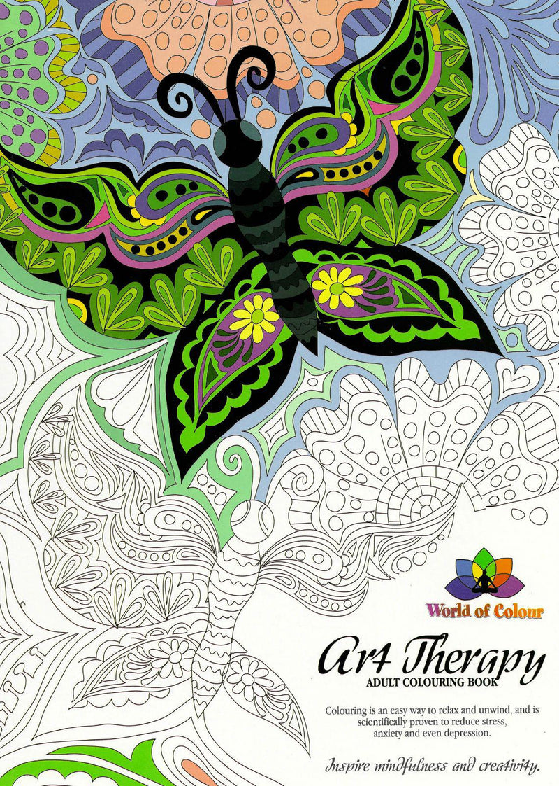 Art Therapy Adult Colouring Book by World of Colour on Schoolbooks.ie