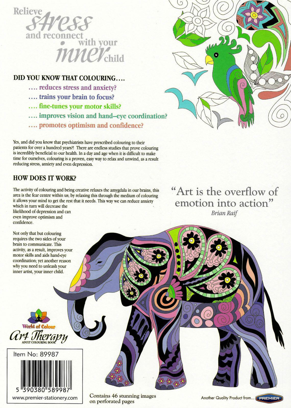 Art Therapy Adult Colouring Book by World of Colour on Schoolbooks.ie