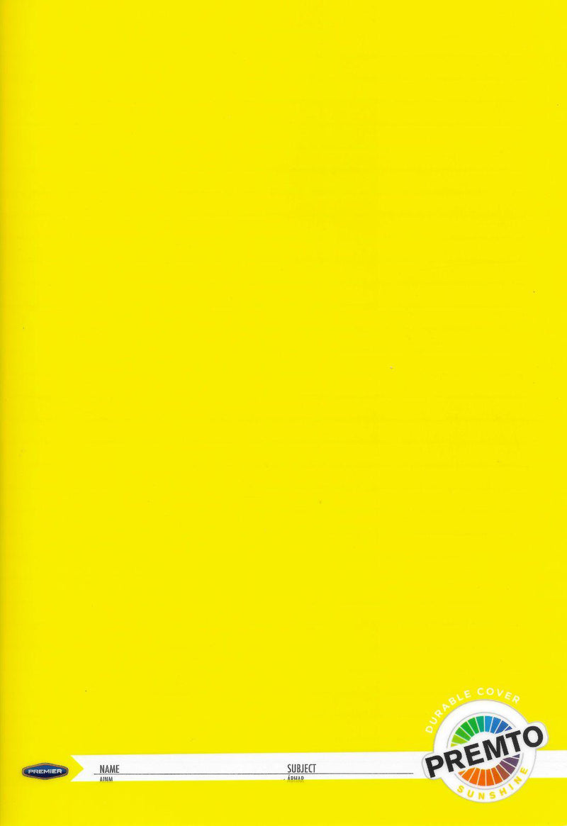 Premto A4 Durable Cover 120 page Manuscript Book - Sunshine by Premto on Schoolbooks.ie