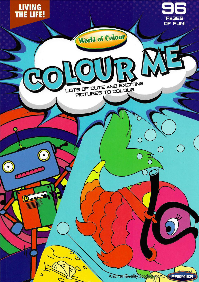 World of Colour - A4 96 page Perforated Colouring Book - Living The Life! by World of Colour on Schoolbooks.ie