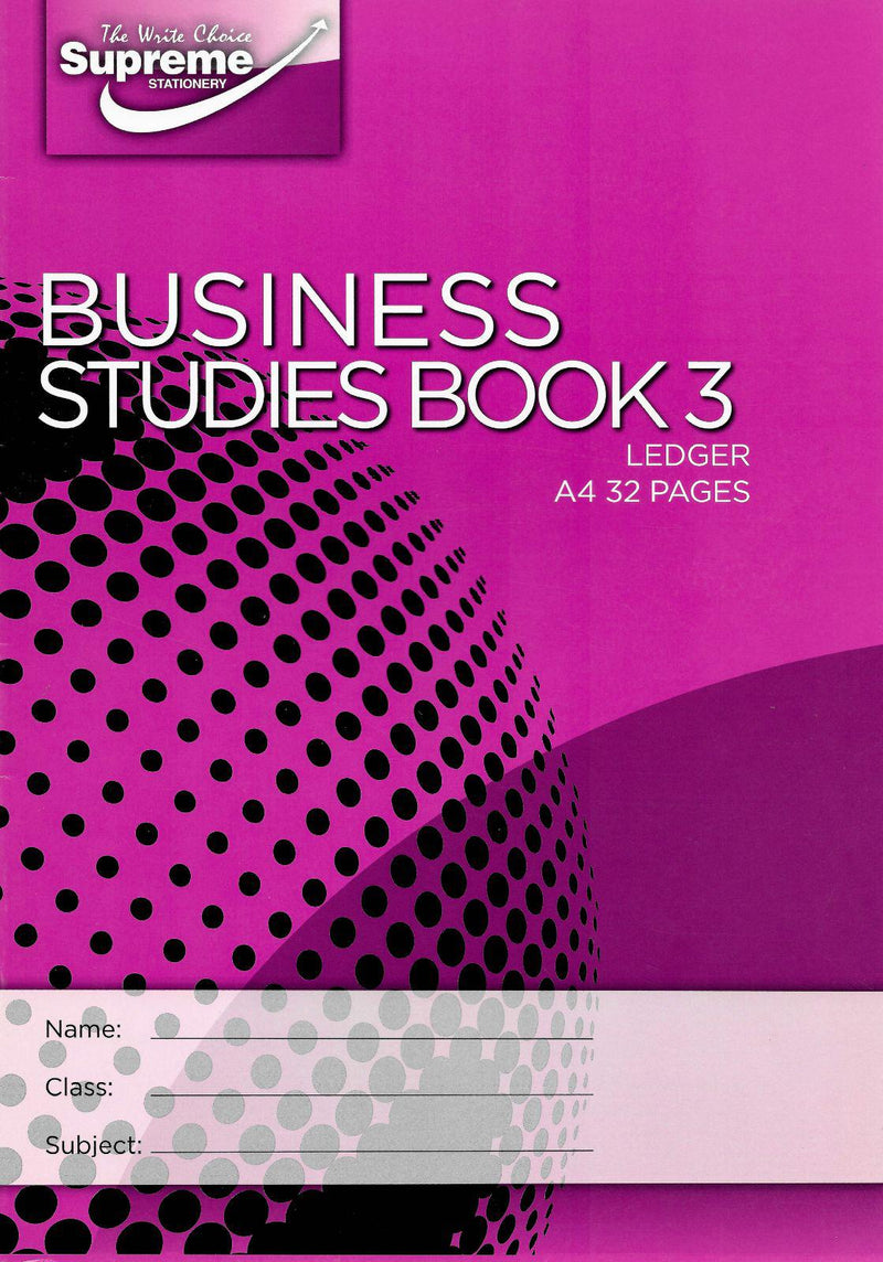 A4 Business Studies Book 3 by Supreme Stationery on Schoolbooks.ie