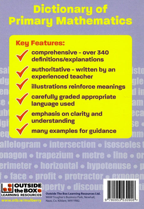 Dictionary of Primary Maths by Outside the Box on Schoolbooks.ie