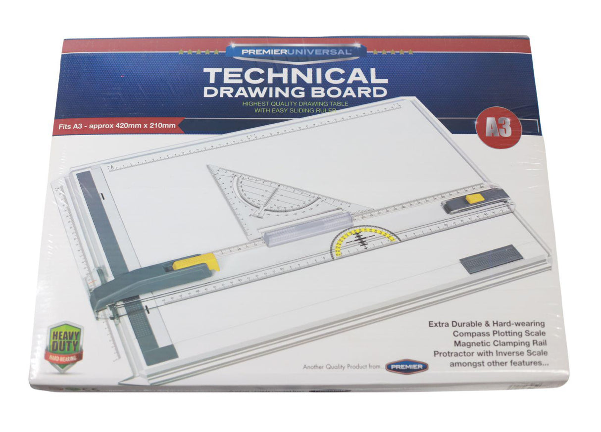 Premier Universal - A3 Technical Drawing Board With Sliding Ruler by Premier Universal on Schoolbooks.ie