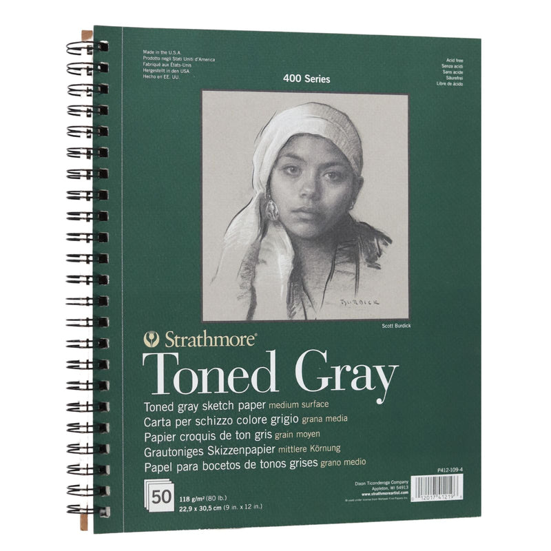 Strathmore - Toned Grey Sketch Pad - 9" x 12" - 50 Sheets by Strathmore on Schoolbooks.ie