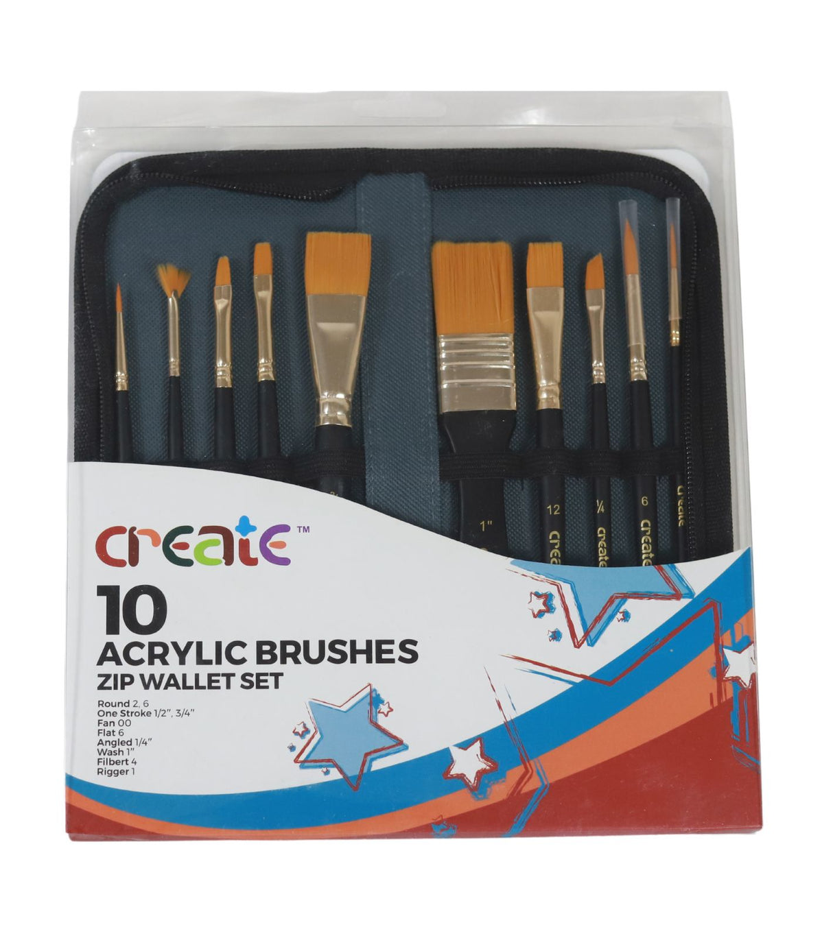 Create - Acrylic 10 Brush Wallet by Create on Schoolbooks.ie