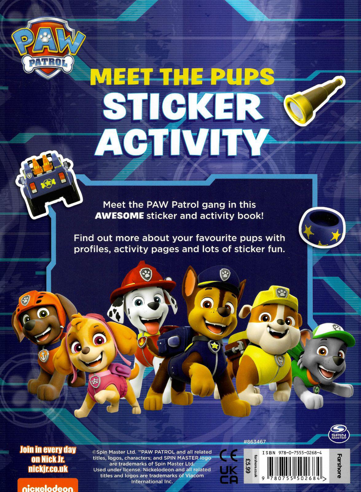 Paw Patrol - Meet the Pups Sticker Activity Book by HarperCollins Publishers on Schoolbooks.ie