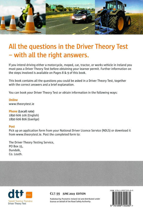 ■ The Official Driver Theory Test - Cars, Motorcycles and Work Vehicles - Old Edition (2019) by Prometric Ireland Ltd on Schoolbooks.ie