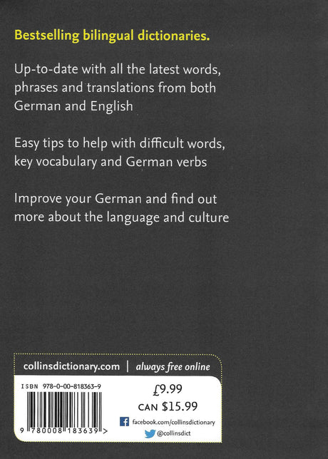 Collins German Dictionary Pocket Edition by HarperCollins Publishers on Schoolbooks.ie